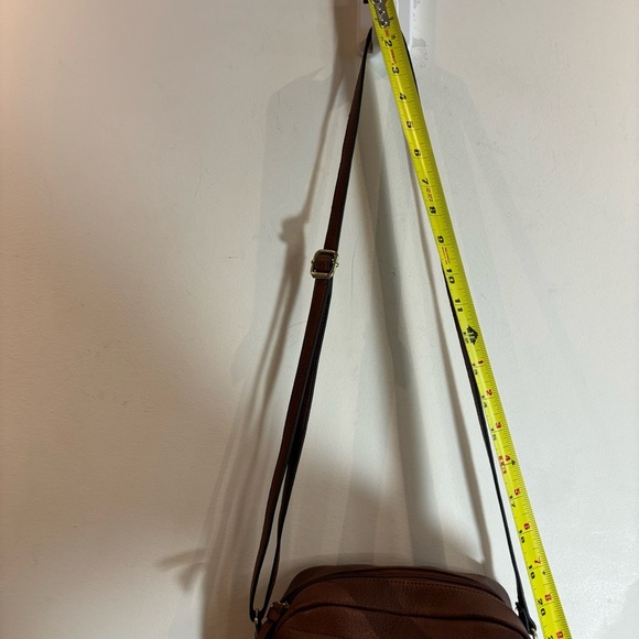 BUENO Small Leather Crossbody Zipper Closure Buckle Decoration Purse Bag - Picture 6 of 10